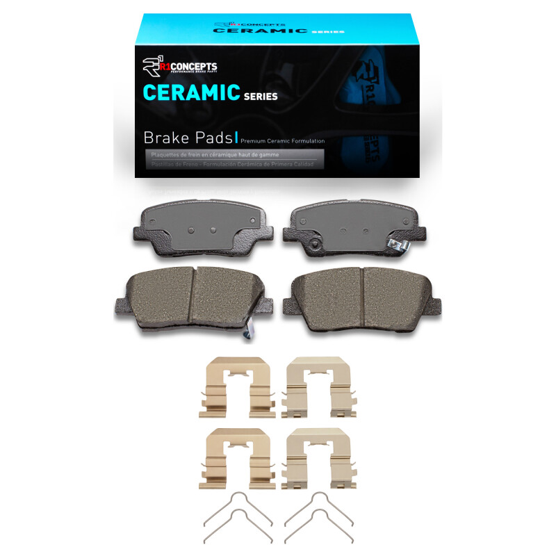 Hyundai Santa Fe XL Brake Pads - Rear - R1 Concepts - R1 Ceramic Pads + Hardware Kit - `10-`19